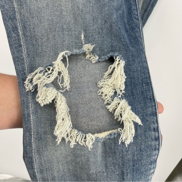 MOTHER The Stunner Ankle Step Fray Jeans Helter Skelter wash Sz‎ 31 - Picture 7 of 15